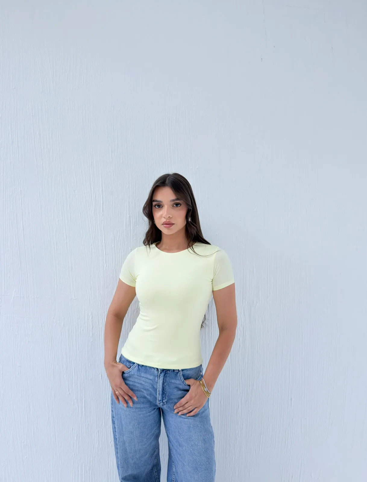 Round Neck Short Sleeve Basic Top