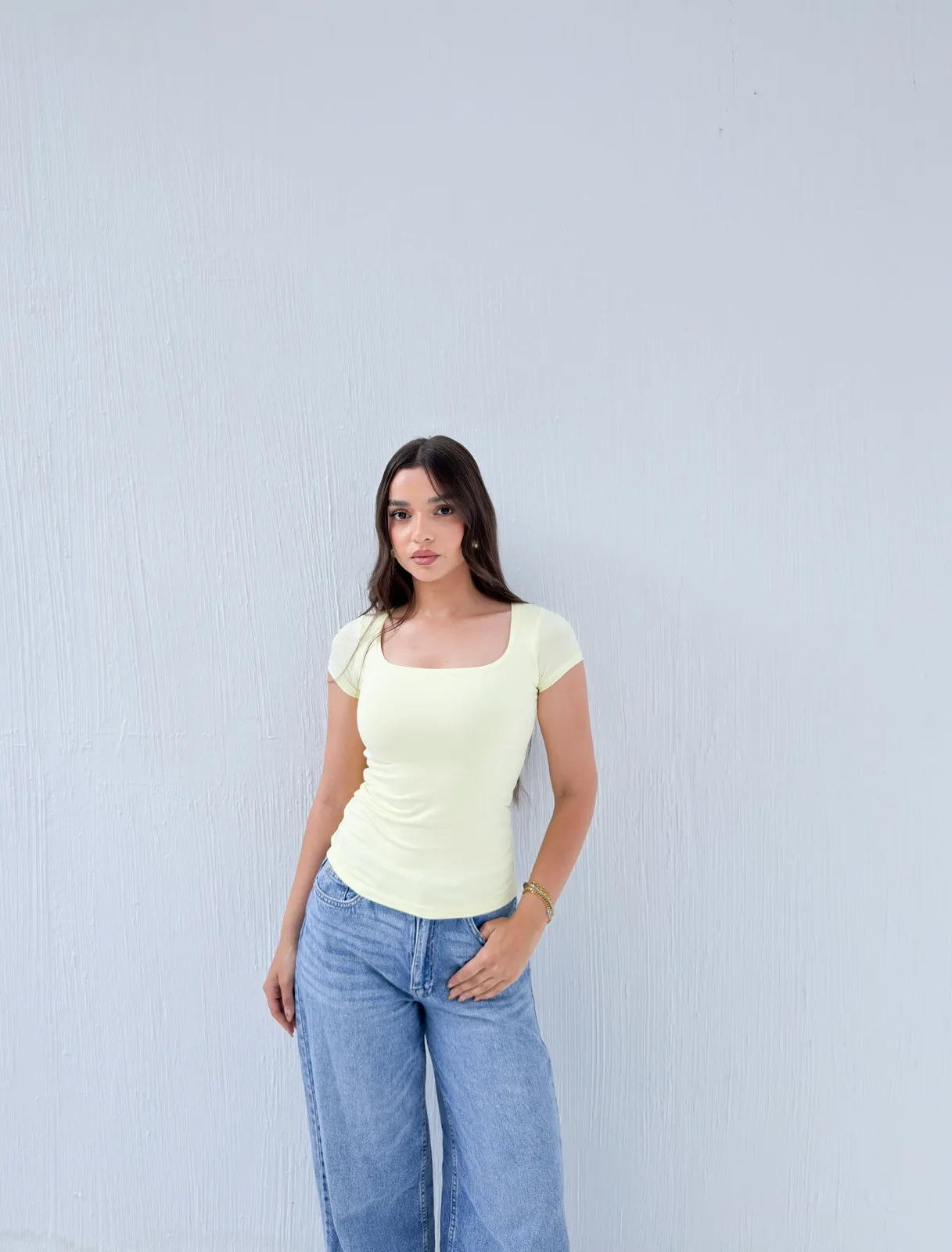 Square Neck Short Sleeve - Full Double Layer
