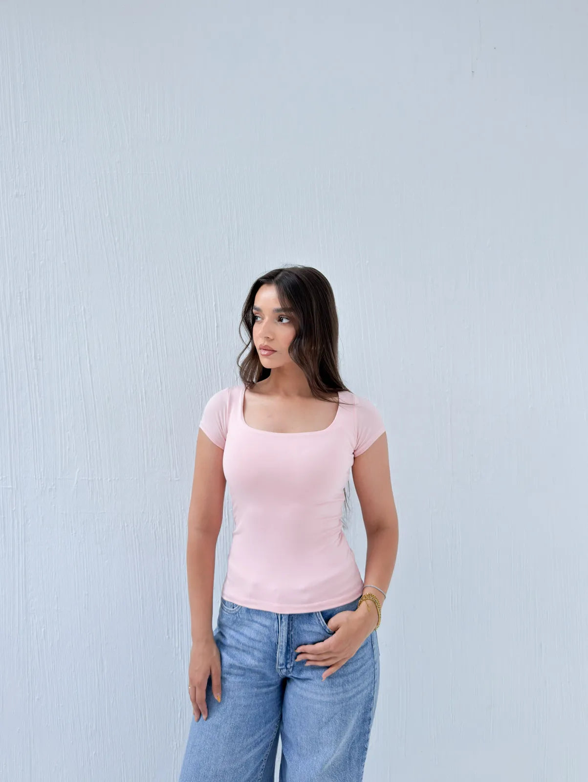 Square Neck Short Sleeve - Full Double Layer