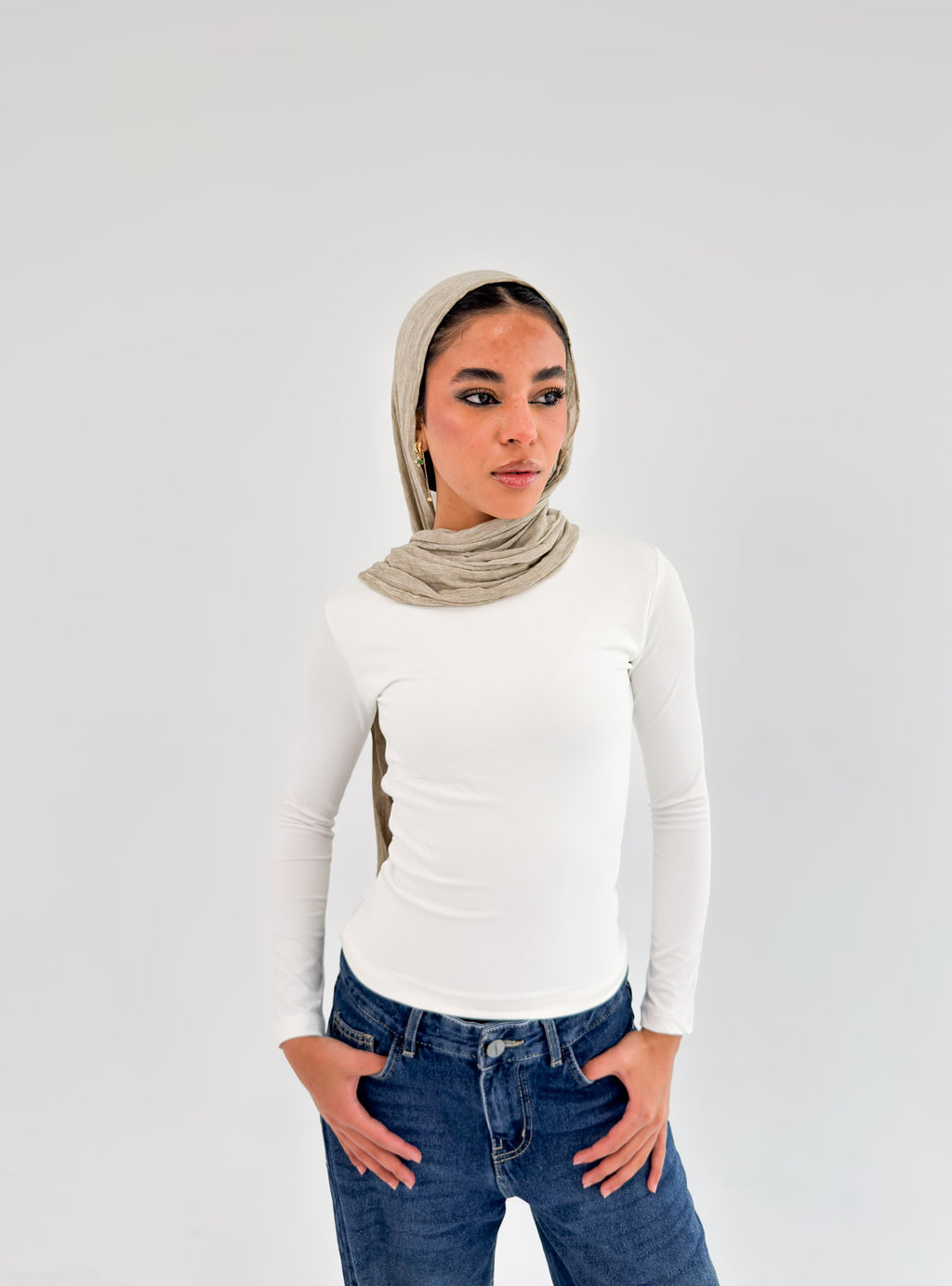 Round Neck Long Sleeve Basic Top