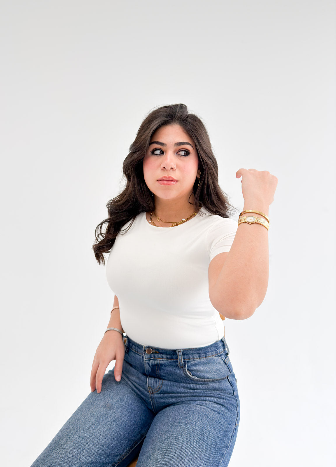 Round Neck Short Sleeve Basic Top