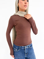 Round Neck Long Sleeve Basic Top