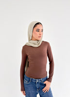 Round Neck Long Sleeve Basic Top