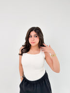 Square Neck Basic Tank Top - Full Double Layer