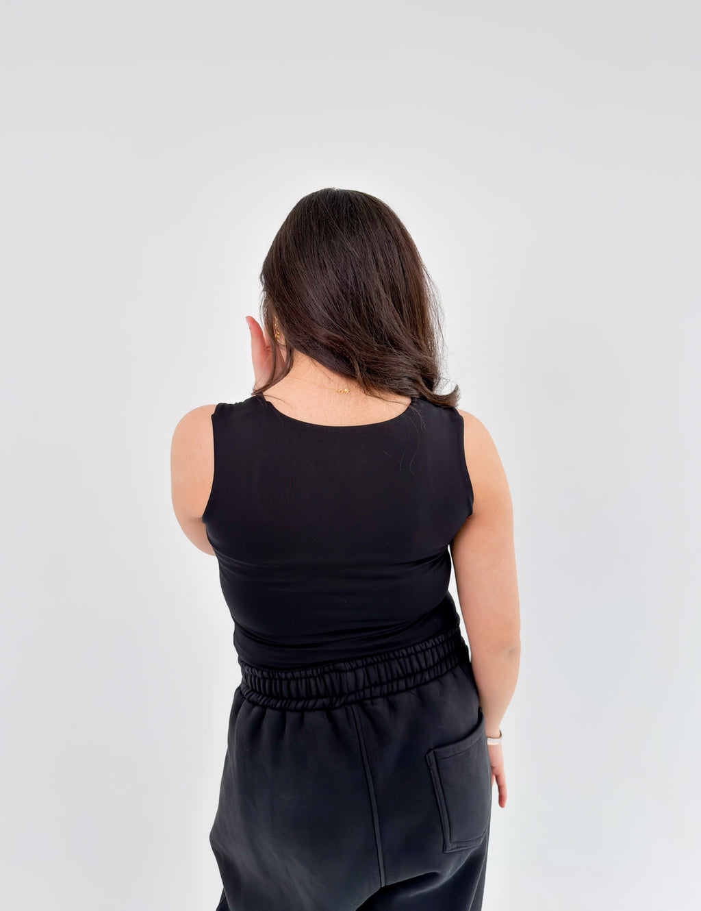 Square Neck Basic Tank Top - Full Double Layer